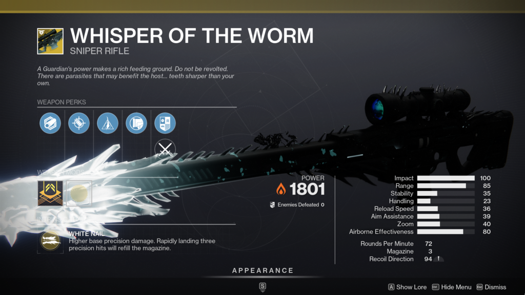 Destiny 2 Wisper of The Worm